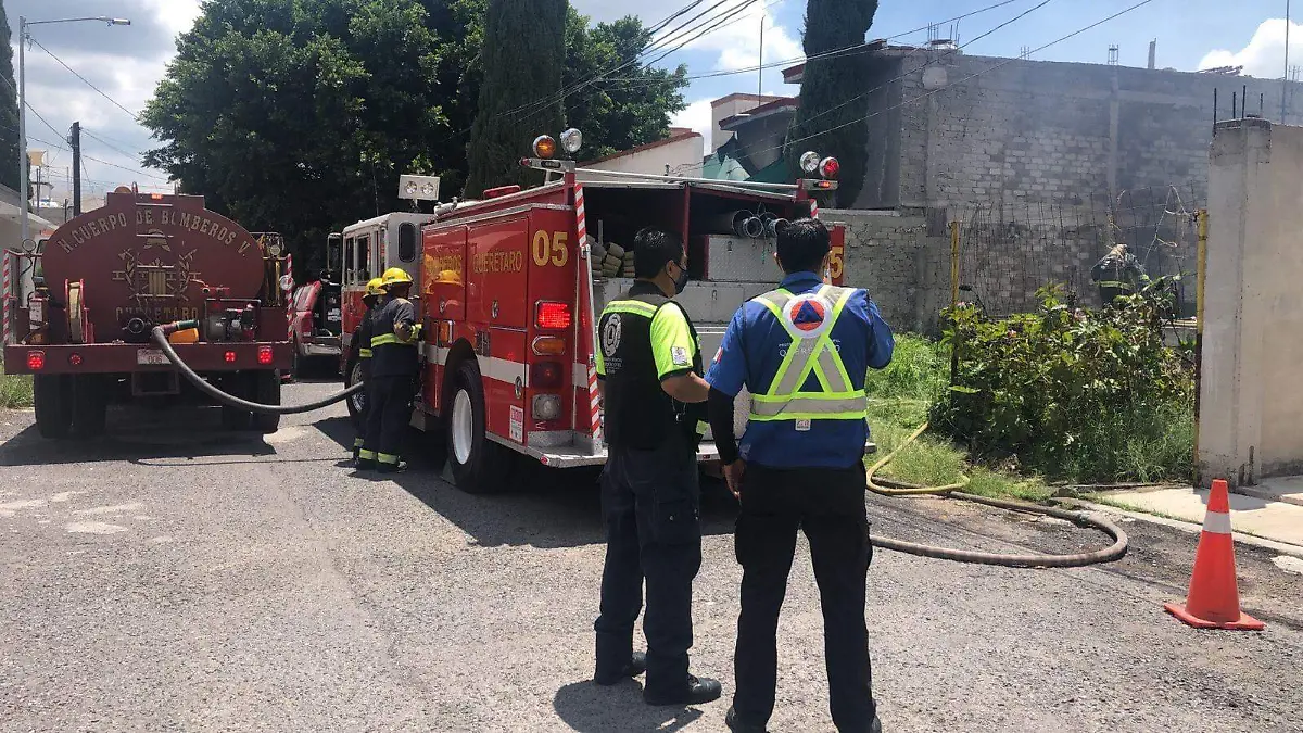 incendio en vista azul